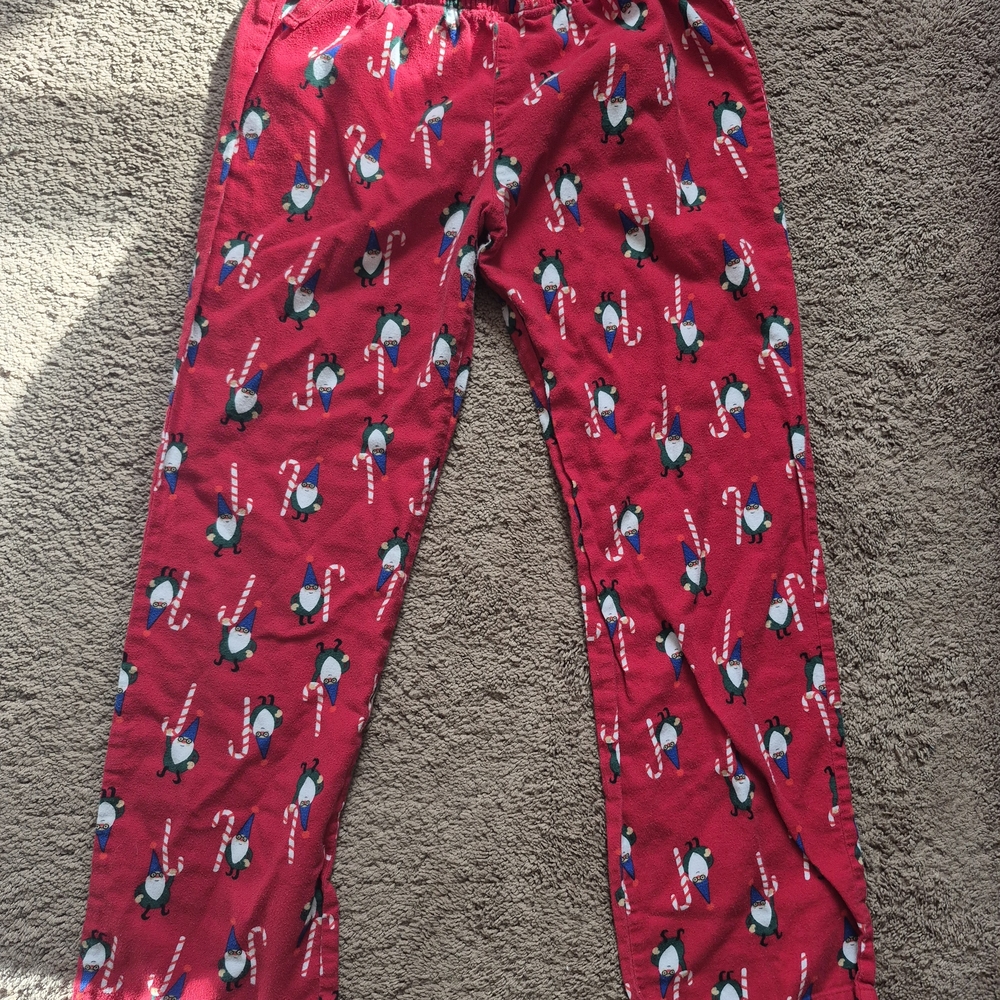 Old Navy Kids Pajama Bottoms - Red with Penguins and Candy Canes